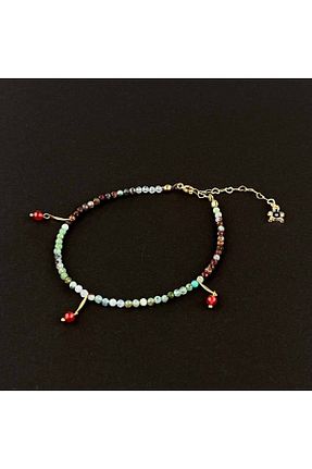 خلخال جواهر رنگی زنانه سنگ طبیعی OSMANLI DEĞERLİ TAŞ - کد 331888987
