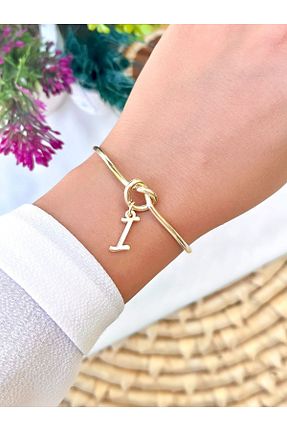 دستبند جواهر طلائی زنانه برنجی KBC STORE - کد 330442720
