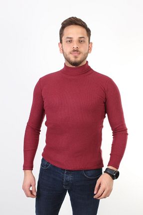 پلیور زرشکی مردانه ساده TREND YAŞAR - کد 73965517