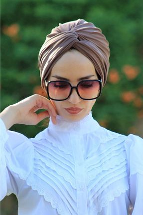کلاه شنای حجاب قهوه ای زنانه Genel Markalar - کد 69351146