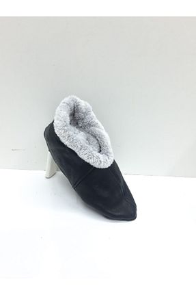 بوت خانگی مشکی بچه گانه چرم خالص Deri Deri - کد 74334978