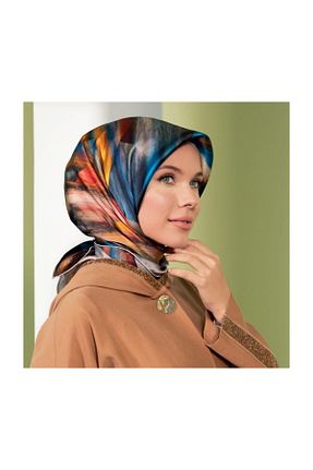 روسری بنفش کرپ ساتن ابریشم Armine - کد 39311028