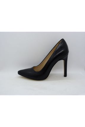 کفش پاشنه بلند کلاسیک مشکی زنانه چرم طبیعی پاشنه نازک پاشنه بلند ( +10 cm) کد 47957507
