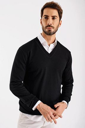 پلیور مشکی مردانه ساده CHUBA - کد 54695075