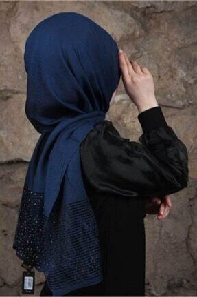 شال سرمه ای زنانه پنبه ای Berussa - کد 74149317