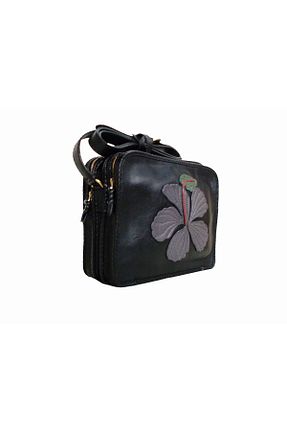 کیف پستچی مشکی زنانه چرم خالص Gön - کد 64606483