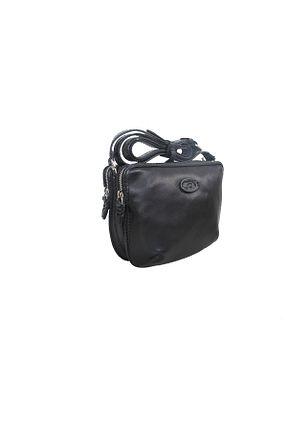 کیف پستچی مشکی زنانه چرم خالص Gön - کد 69033387