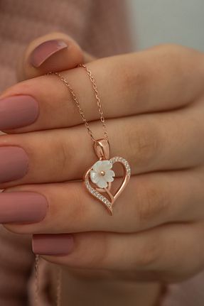 گردنبند نقره صورتی زنانه 925 عیار NEREZE - کد 91834450