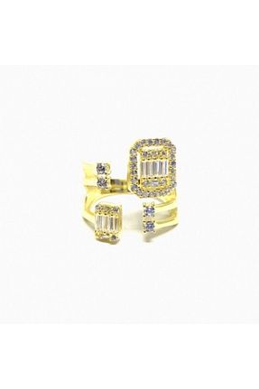 انگشتر نقره زرد زنانه زیرکن CAKA TAKI - کد 331621200