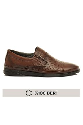 کفش کلاسیک قهوه ای مردانه چرم طبیعی کد 37535571