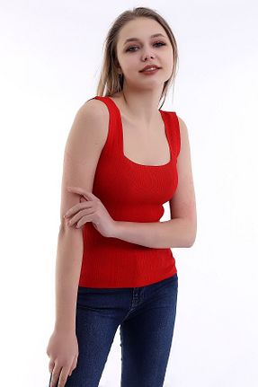 بادی قرمز زنانه یقه مربعی Mrt - کد 331897626