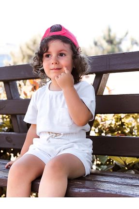 ست بالاتنه و پائین تنه سفید بچه گانه بافت ella baby - کد 331908070