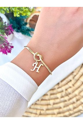 دستبند جواهر طلائی زنانه برنجی KBC STORE - کد 330446226