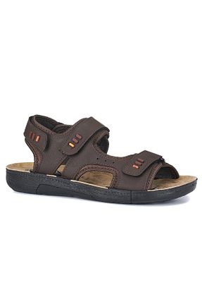 صندل قهوه ای مردانه پاشنه تخت İmerShoes - کد 311117765
