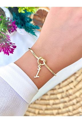 دستبند جواهر طلائی زنانه برنجی KBC STORE - کد 330763187