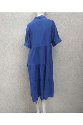 لباس آبی زنانه بافتنی کتان کد 332031727