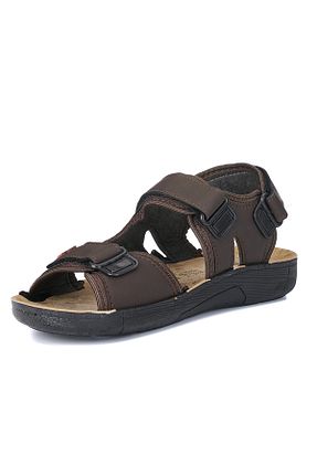 صندل قهوه ای مردانه پاشنه تخت İmerShoes - کد 311117765