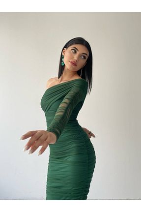 لباس سبز زنانه بافتنی WOWBUTİK - کد 335034128