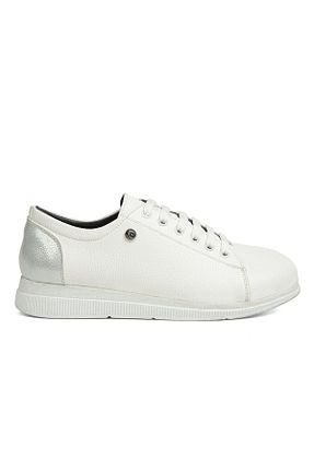 کفش کژوال سفید زنانه چرم لاکی Pierre Cardin - کد 333636104