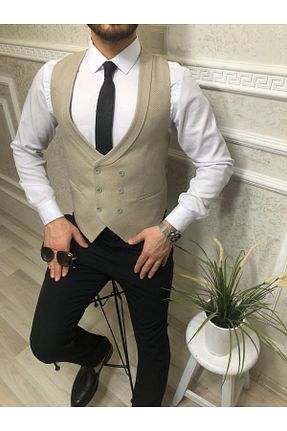 جلیقه بژ مردانه اسلیم فیت BENESSE - کد 305106616