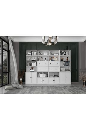 قفسه کتاب سفید 200 cm Nettrends - کد 304278525