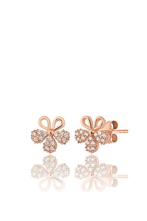 گوشواره نقره صورتی زنانه 925 عیار Zanaatsilver - کد 334045570