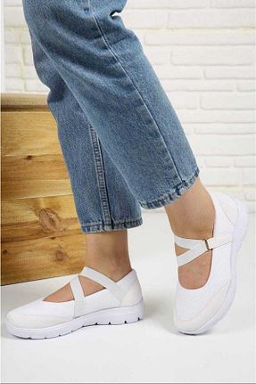 کفش کژوال سفید زنانه پارچه ای expres moda - کد 333050607