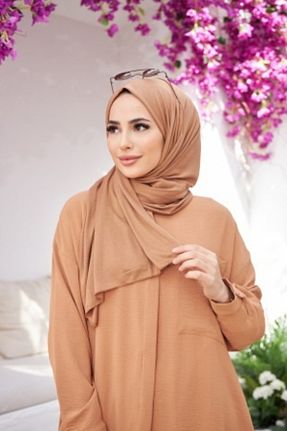 شال قهوه ای زنانه ویسکون Naciye Sultan - کد 248019625