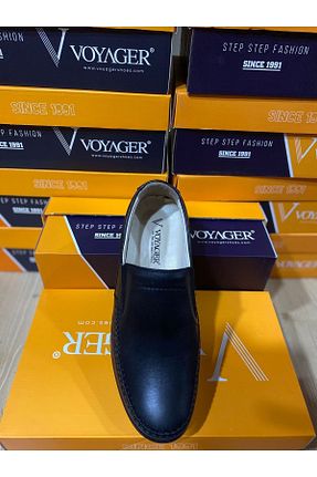 کفش کلاسیک مشکی مردانه چرم خالص Voyager - کد 333703480