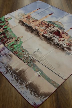 روسری زرشکی ساده EŞARP DURAĞI - کد 333975677