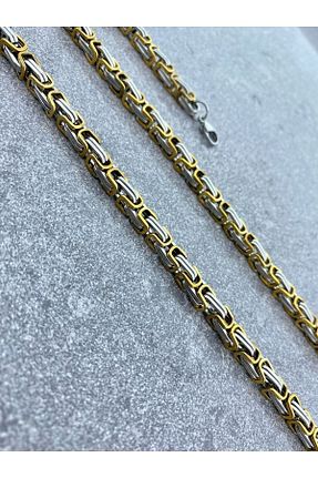 گردنبند استیل ( فولاد ) طلائی زنانه استیل ضد زنگ UBUH SHOP - کد 335217962