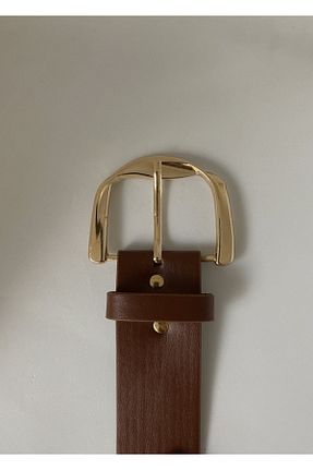 کمربند قهوه ای زنانه چرم مصنوعی Goldmine - کد 335762402