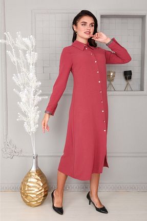 تونیک حجاب زرشکی زنانه بافتنی Wazze - کد 334309651