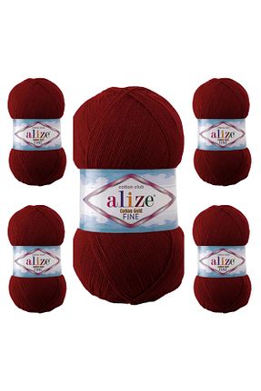 نخ بافندگی زرشکی Alize - کد 334313147