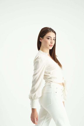 بلوز بژ زنانه ساده NEWRULES - کد 72330067