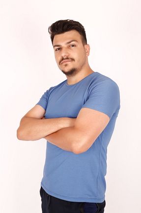 تیشرت آبی مردانه Fitted FATELLA - کد 335052113