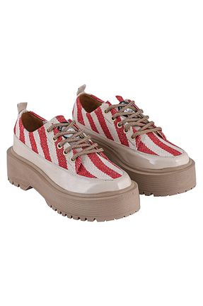 کفش اسنیکر قرمز زنانه بند دار Cotto Shoes - کد 335093305