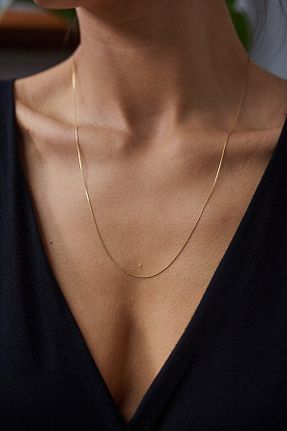 گردنبند استیل ( فولاد ) طلائی زنانه استیل ضد زنگ UBUH SHOP - کد 335212720