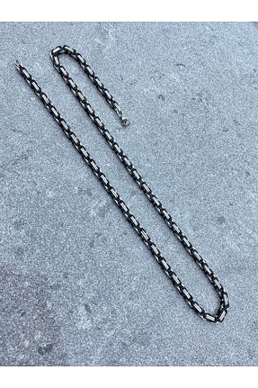 گردنبند استیل ( فولاد ) مشکی زنانه استیل ضد زنگ UBUH SHOP - کد 335215233