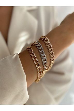 دستبند استیل (فولاد) زرد زنانه استیل ضد زنگ UBUH SHOP - کد 334833304