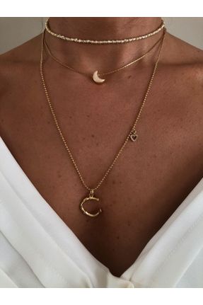 گردنبند جواهر طلائی زنانه روکش طلا کد 334205231