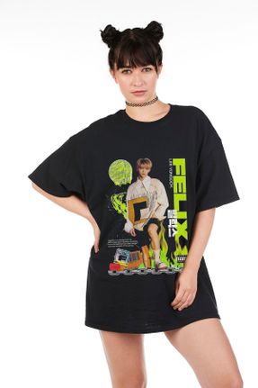 تی شرت مشکی زنانه اورسایز کد 334579527