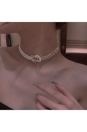 گردنبند جواهر طلائی زنانه مروارید MODAMAYS - کد 334621452
