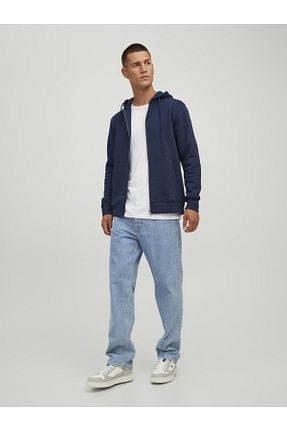 سوئیشرت سرمه ای مردانه ساده Jack & Jones - کد 335078280
