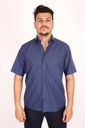 پیراهن سرمه ای مردانه رگولار nacar çarşı - کد 335136947