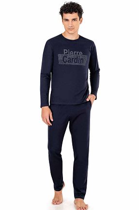 ست لباس راحتی سرمه ای مردانه چاپی Pierre Cardin - کد 335639279