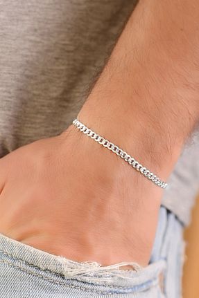 دستبند نقره مردانه 925 عیار ENCİLİ SİLVER - کد 335405013