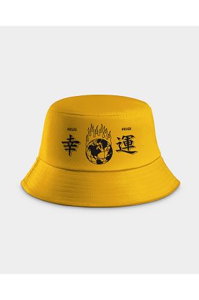 کلاه زرد زنانه پنبه ای Helal Merch - کد 335728924