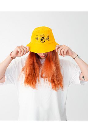 کلاه زرد زنانه پنبه ای Helal Merch - کد 335728924