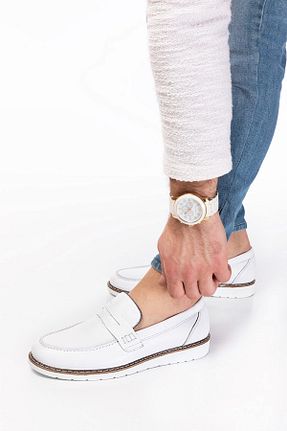 کفش کژوال سفید مردانه چرم خالص maximoda - کد 336029254